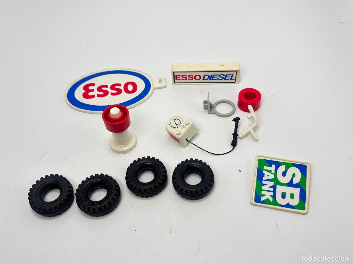 Playmobil: Playmobil 3439 lote rueda cono letrero surtidor esso