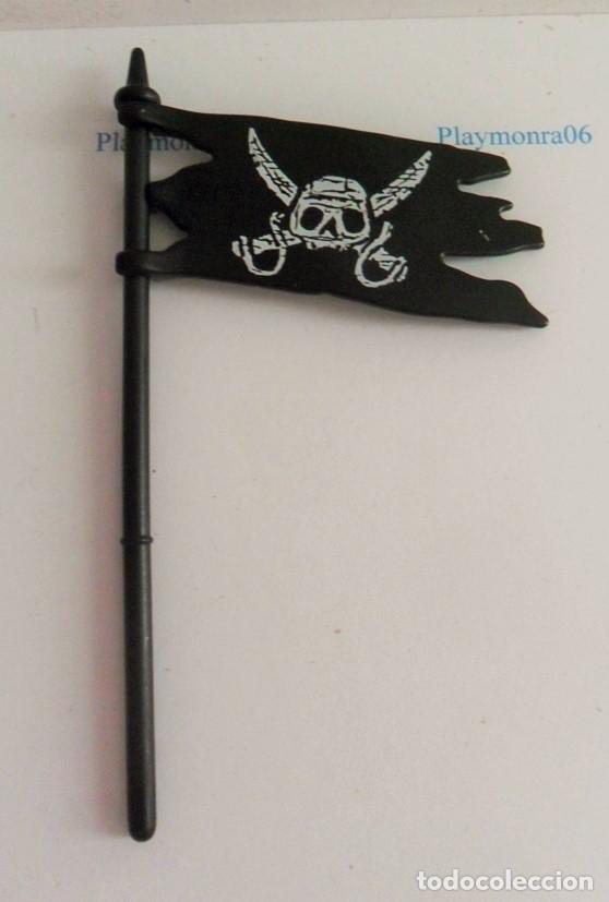 Playmobil: PLAYMOBIL P004 BANDERA ESTANDARTE NEGRA CON ESQUELETO PIRATA