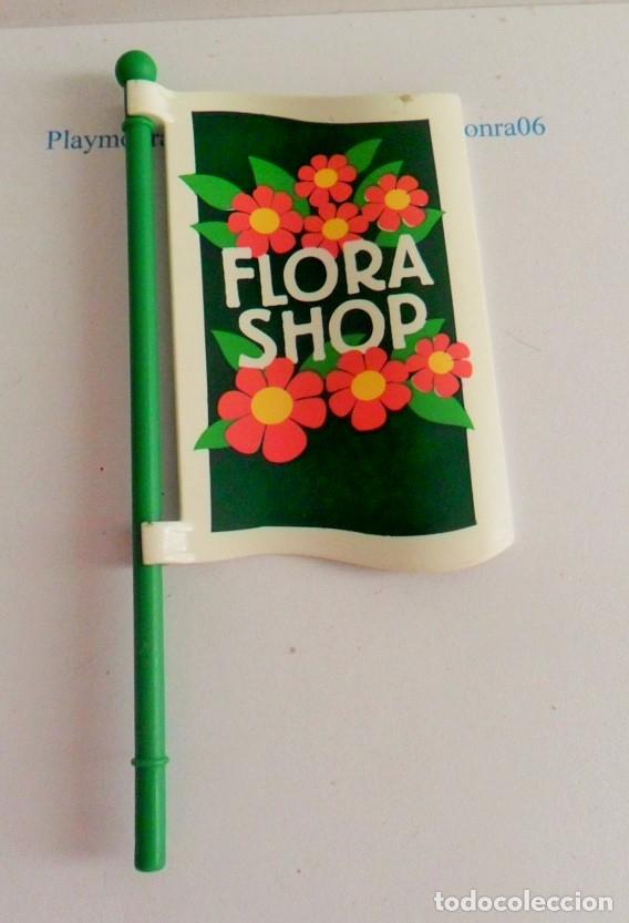 Playmobil: PLAYMOBIL P004 BANDERA ESTANDARTE FLORA SHOP MASTIL VERDE