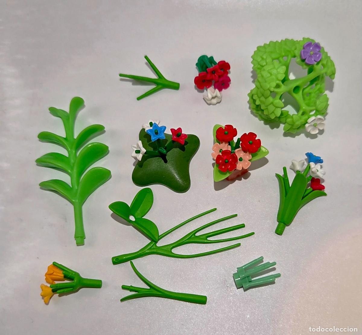Playmobil: PLAYMOBIL LOTE NATURALEZA VERDE RAMAS FLORES