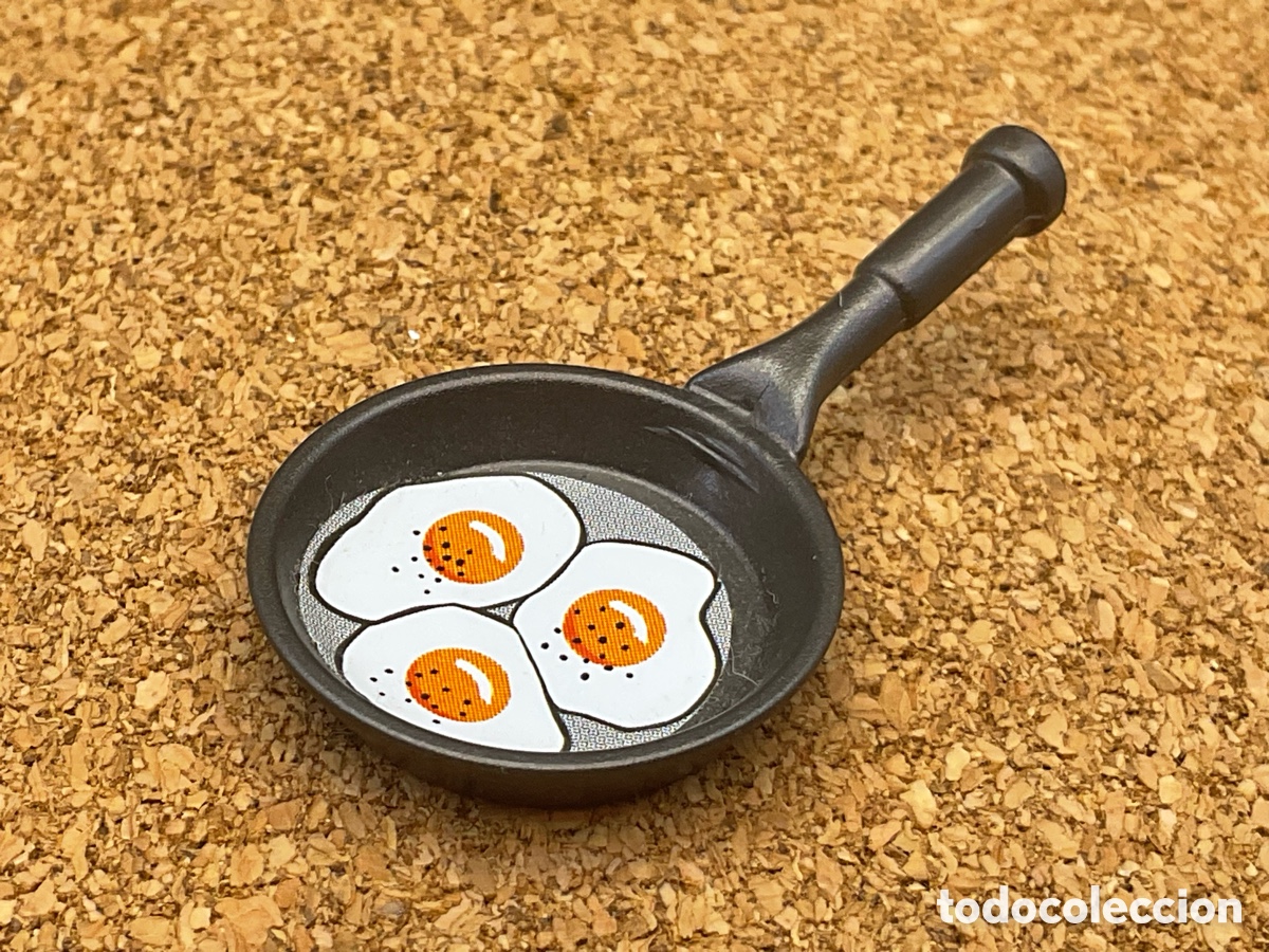 Playmobil: ACCESORIO PLAYMOBIL. SARTEN CON HUEVOS FRITOS. REF OESTE.