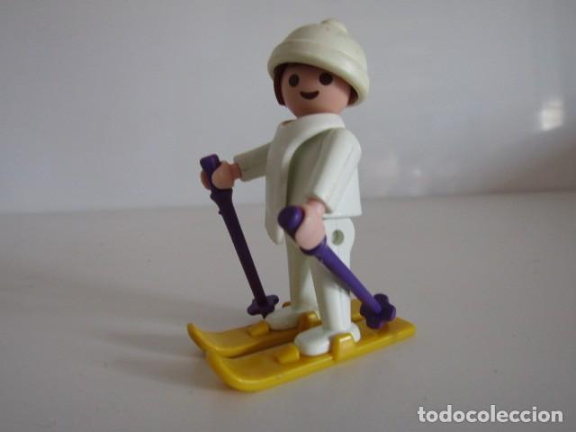 Playmobil: DIFICIL NI&Ntilde;O ANTIGUO BLANCO SERIE COLOR CON ESQUIS 1&ordf; &Eacute;POCA PLAYMOBIL