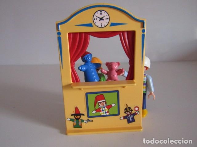 Playmobil: DIFICIL SET DE NI&Ntilde;OS JUGANDO CON TITERE Y OSITO EN TEATRILLO PLAYMOBIL