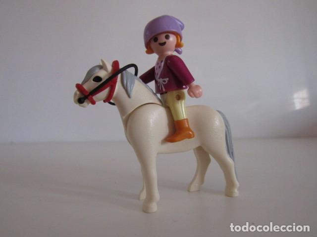 Playmobil: DIFICIL NI&Ntilde;A ESPECIAL MODERNA MONTANDO PONY PLAYMOBIL