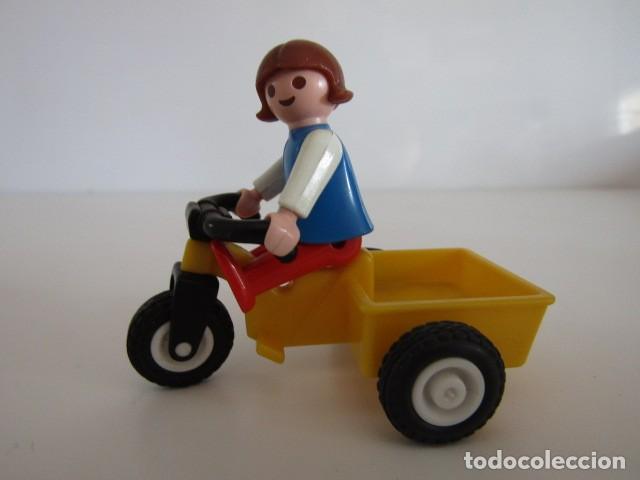 Playmobil: DIFICIL NI&Ntilde;A ANTIGUA CONN TRICICLO AMARILLO 1&ordf; &Eacute;POCA PLAYMOBIL