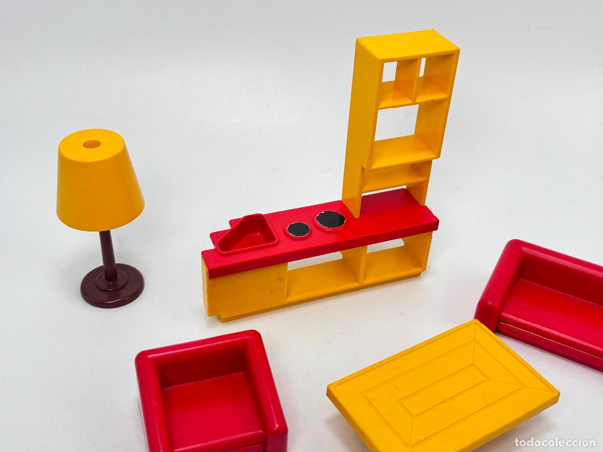 Playmobil: Playmobil 3771 lote mesa banco lampara mueble casa campo