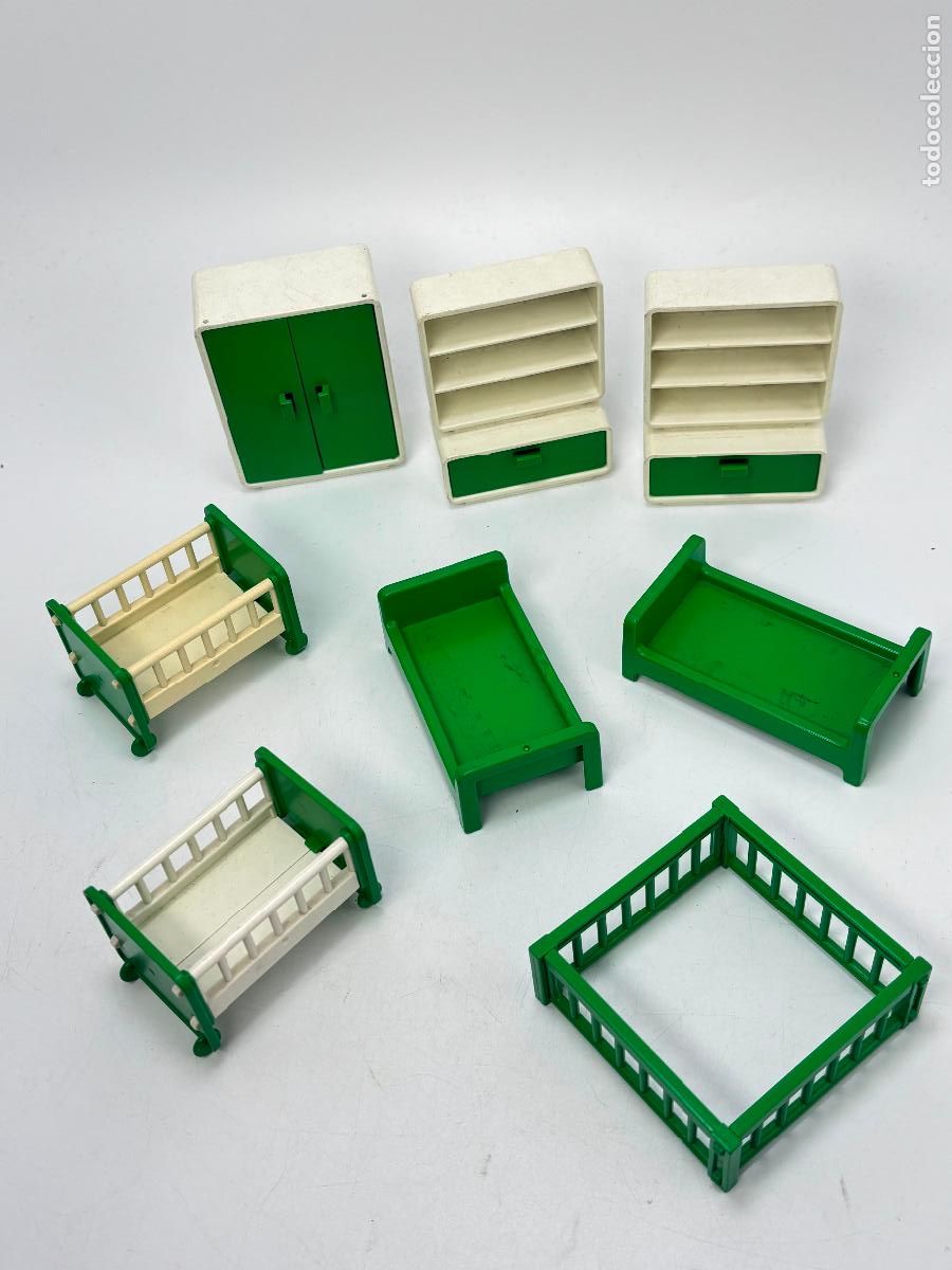 Playmobil: Playmobil 3417 3593 lote mueble cama cuna dormitorio ni&ntilde;o ni&ntilde;a