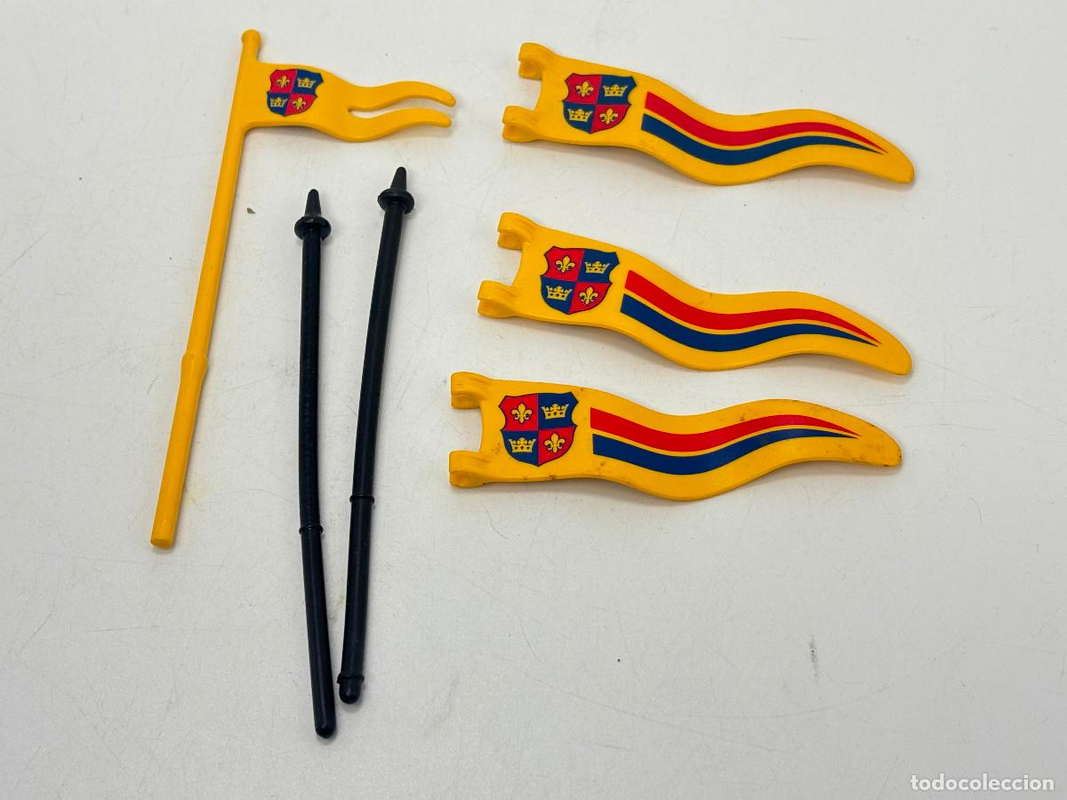 Playmobil: Playmobil lote bandera estandarte caballero