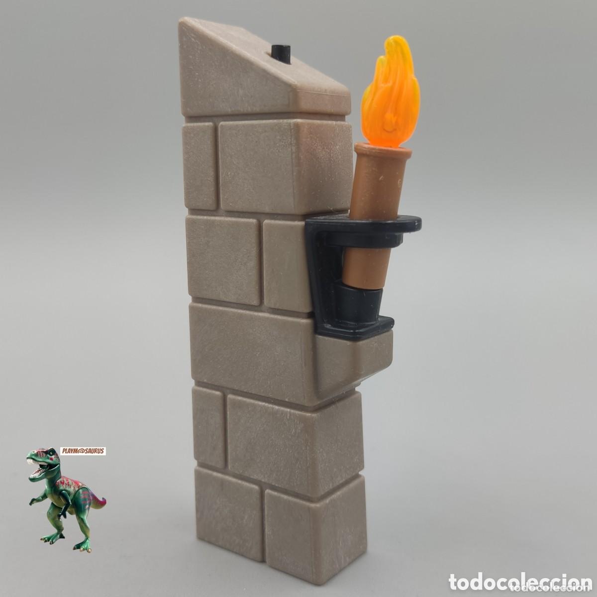 Playmobil: Playmobil pared contrafuerte System X castillo medieval antorcha con luz 6160 6000 6001 3268 3269