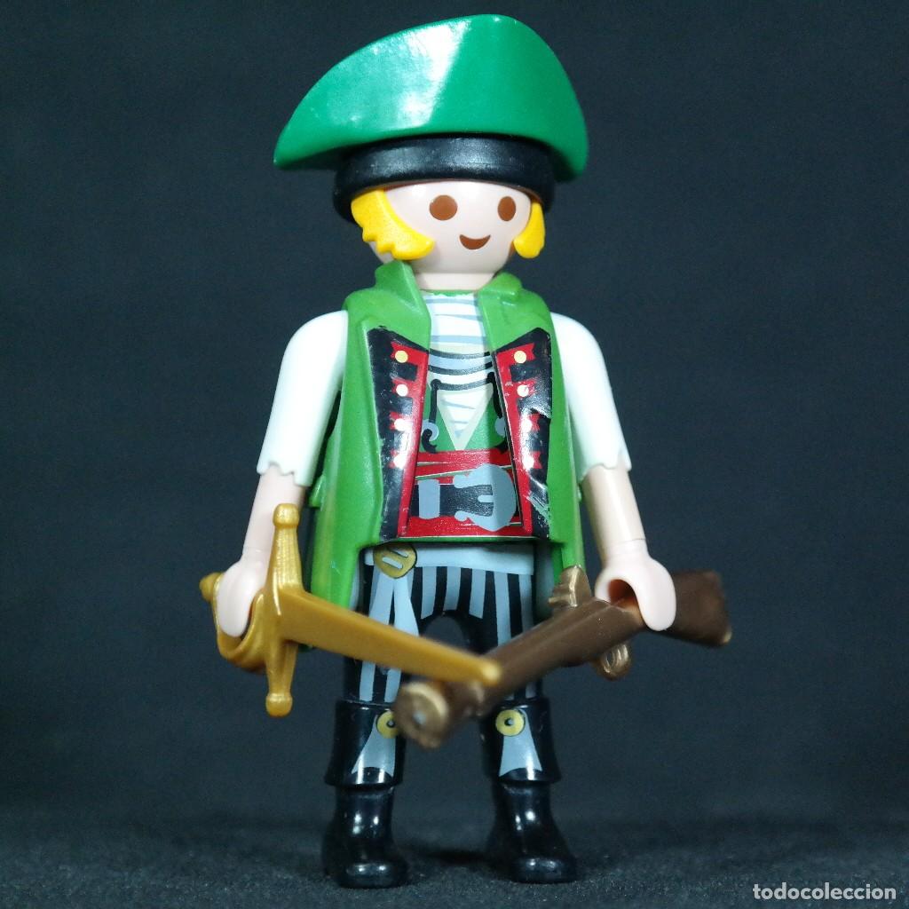 Playmobil: Playmobil pirata con tricornio verde☼