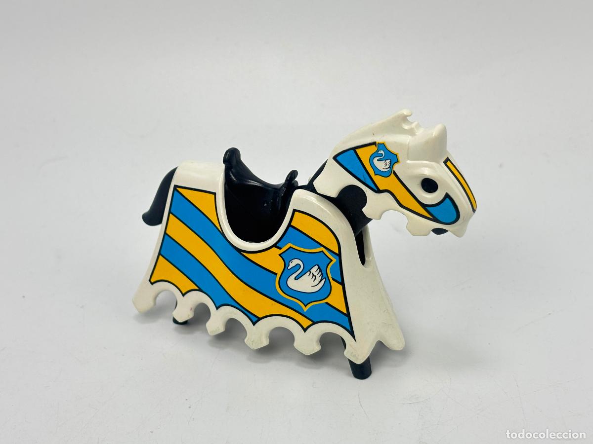Playmobil: Playmobil 3024 caballo con manta medieval caballero del cisne