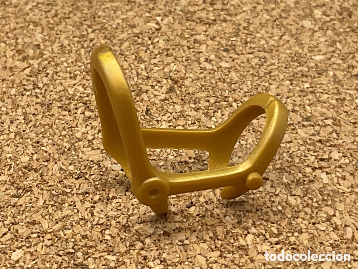 Playmobil: ACCESORIO PLAYMOBIL . BRIDA, CABEZAL, BOCADO COLOR DORADO. REF CABALLOS