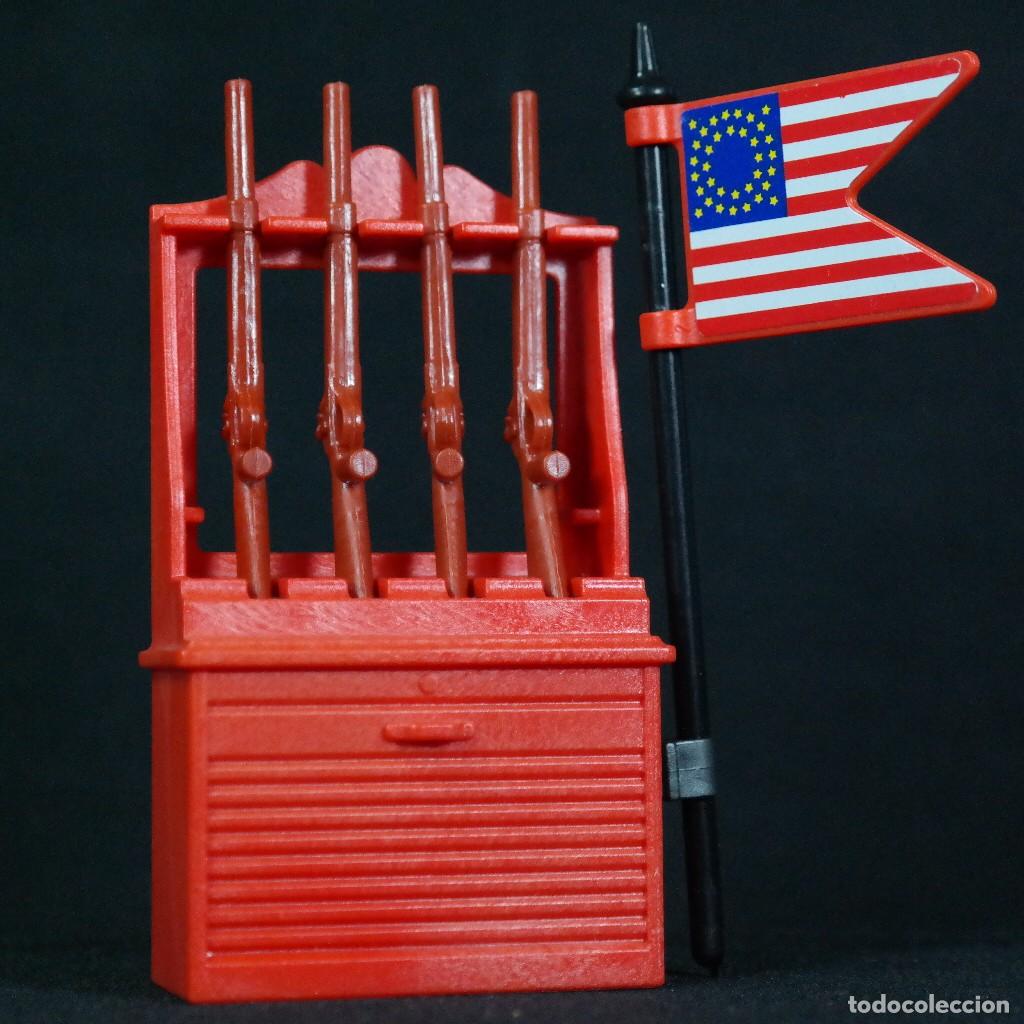 Playmobil: Playmobil armero con rifles y bandera nordista ☼