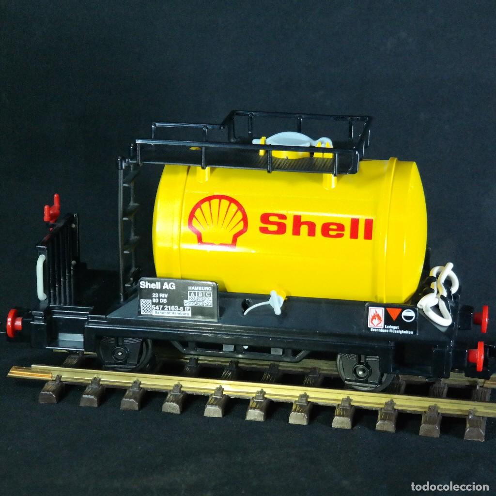 Playmobil: Playmobil vagon cisterna shell con via de metal ☼