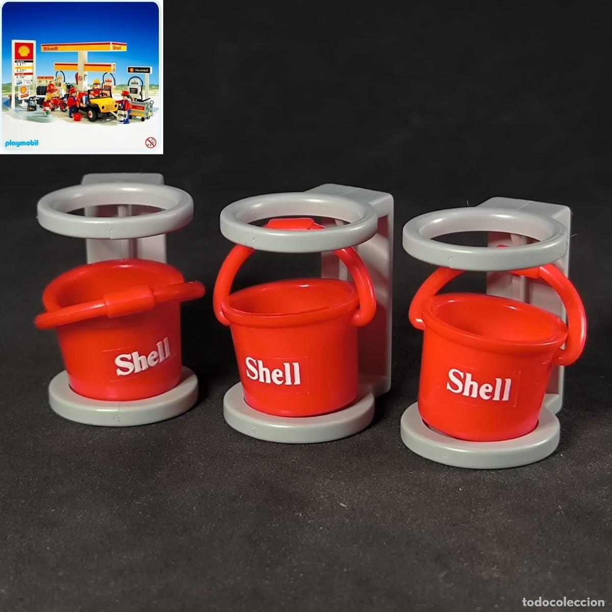 Playmobil: Playmobil tachos de basura estacion shell☼