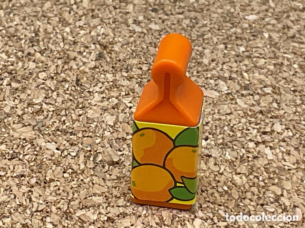 Playmobil: ACCESORIO PLAYMOBIL. BRICK DE ZUMO DE NARANJA , REF BOTE, COMIDA, CASA, ALIMENTOS, BEBIDA.