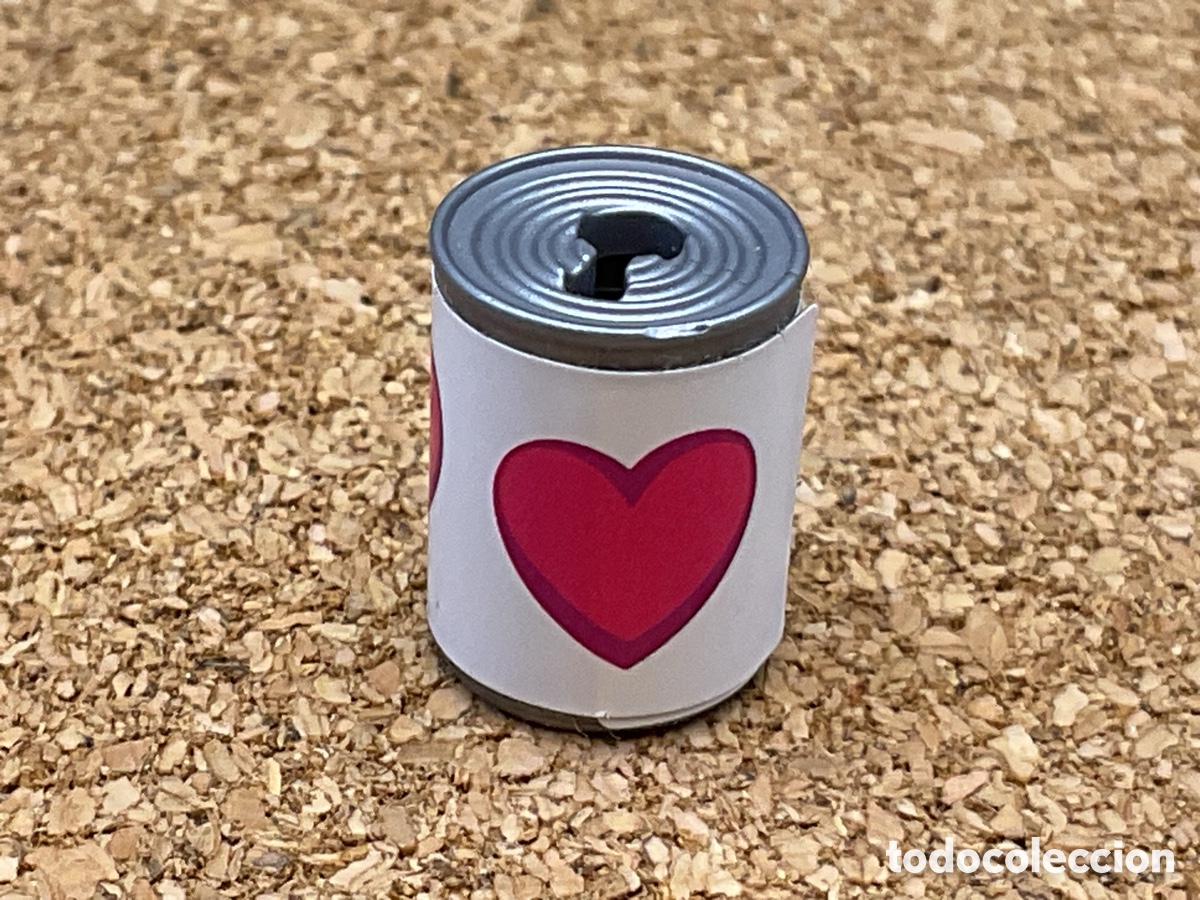Playmobil: ACCESORIO PLAYMOBIL. LATA DE CONSERVAS DECORADA CON CORAZONES