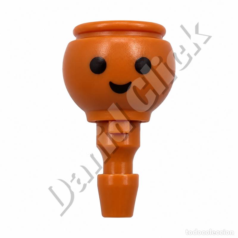 Playmobil: Playmobil Cabeza Naranja con Sonrisa Figura Pieza Suelta Repuesto