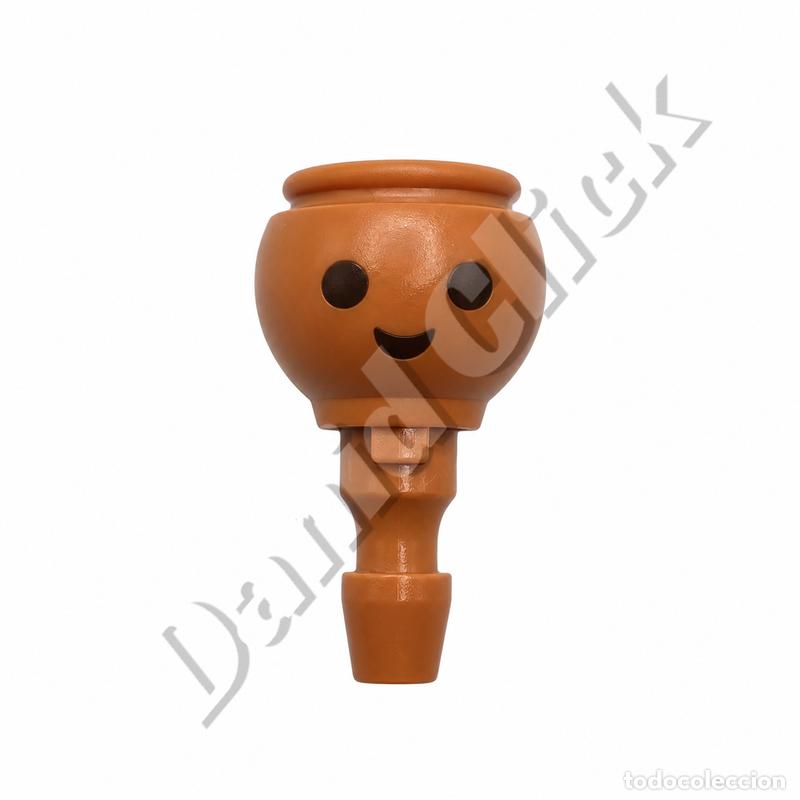 Playmobil: Playmobil Cabeza Marr&oacute;n Claro con Sonrisa Figura Pieza Suelta