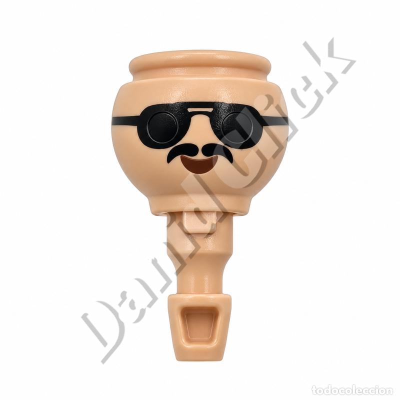 Playmobil: Playmobil Cabeza con Gafas de Sol y Bigote Figura Pieza Suelta Repuesto