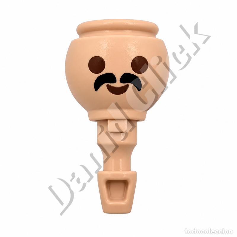 Playmobil: Playmobil Cabeza con Bigote Negro Figura Adulto Pieza Suelta Repuesto