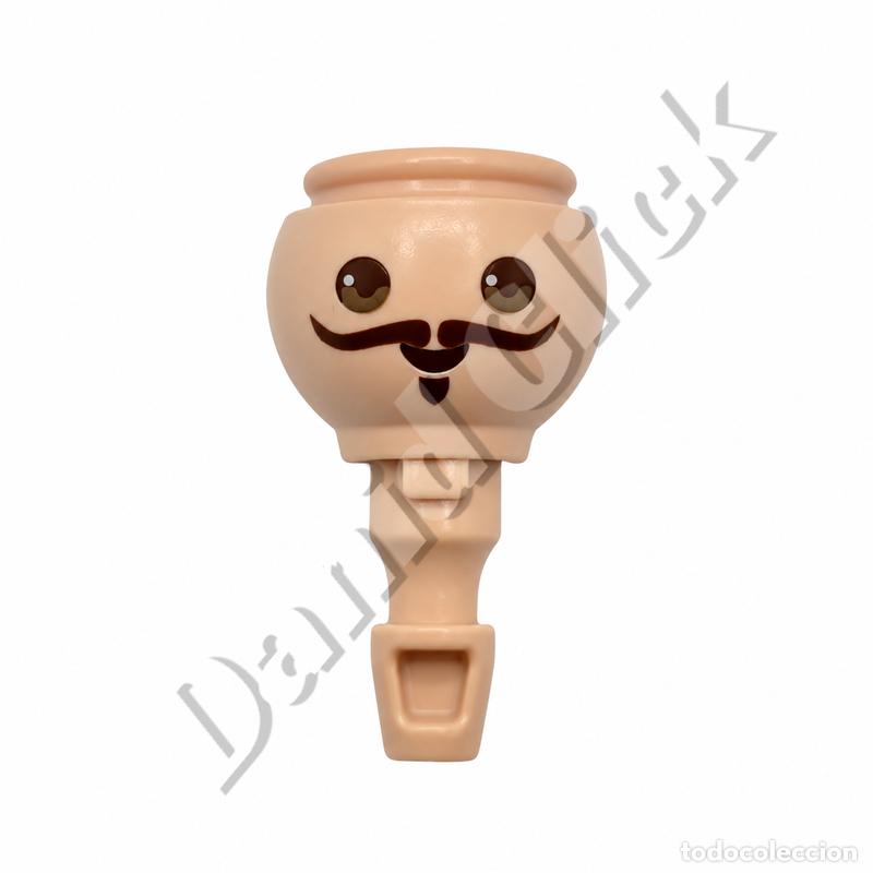 Playmobil: Playmobil Cabeza con Bigote Largo y Perilla Figura Pieza Suelta