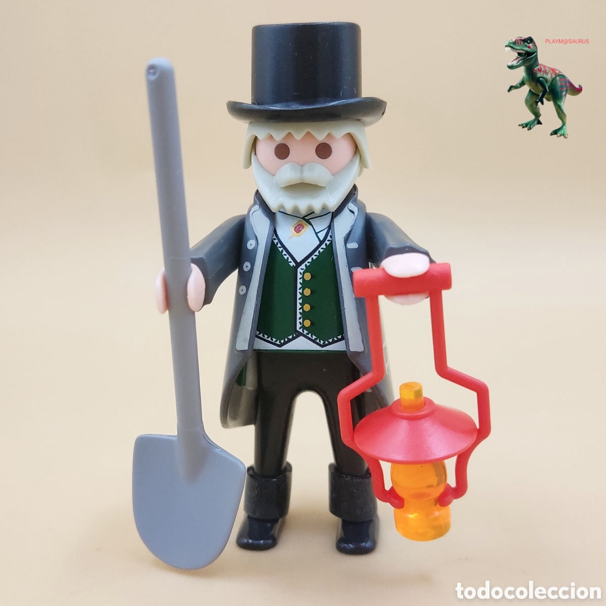 Playmobil: Playmobil figura enterrador western oeste victoriano sepulturero cementerio tumba sepultura