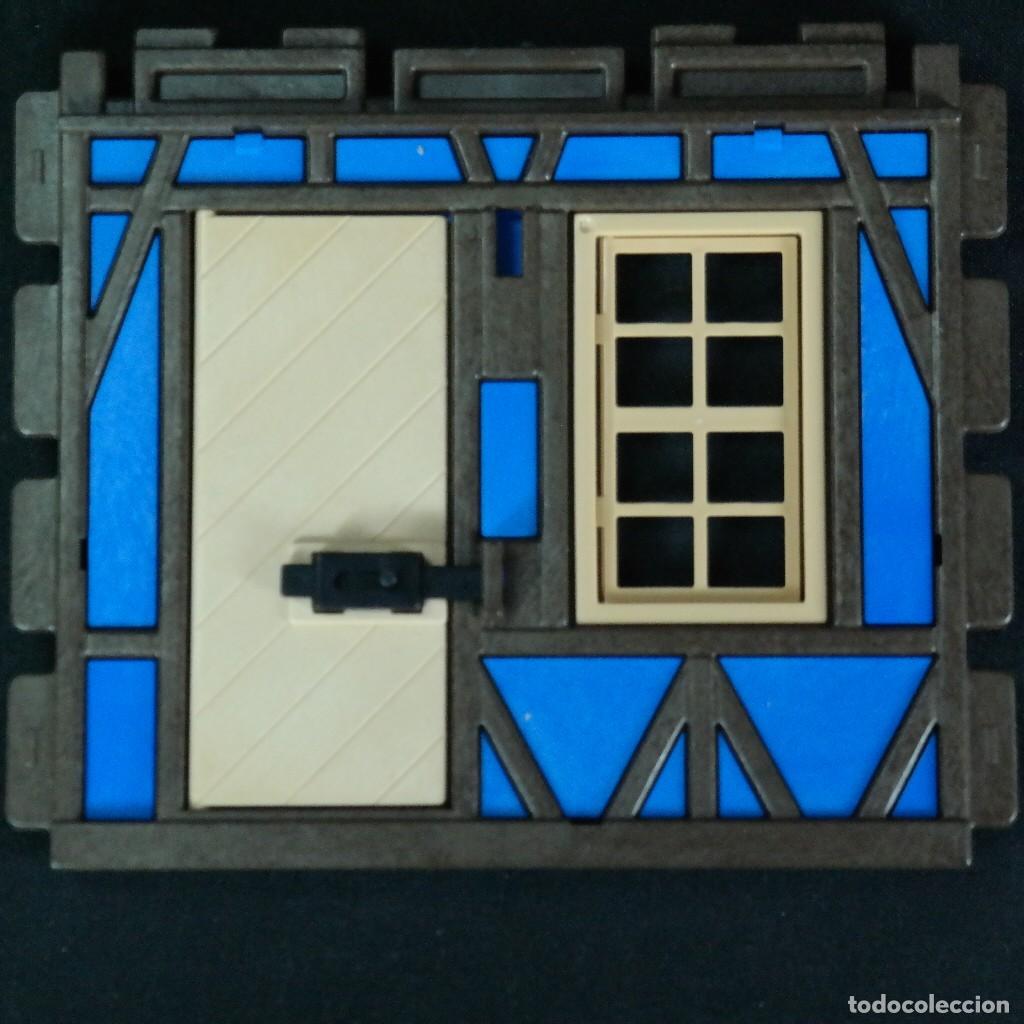 Playmobil: Playmobil pared con puerta y venatana azul casa steck ☼