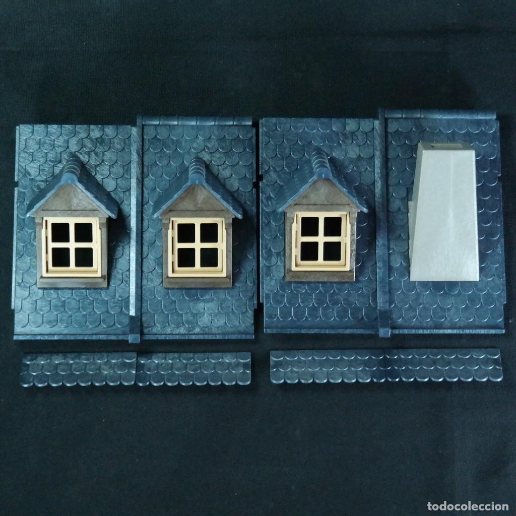 Playmobil: Playmobil techo negro con ventanas y chimenea ☼