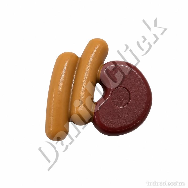 Playmobil: Playmobil Salchichas y Bistec Barbacoa Comida Carne Piezas Sueltas