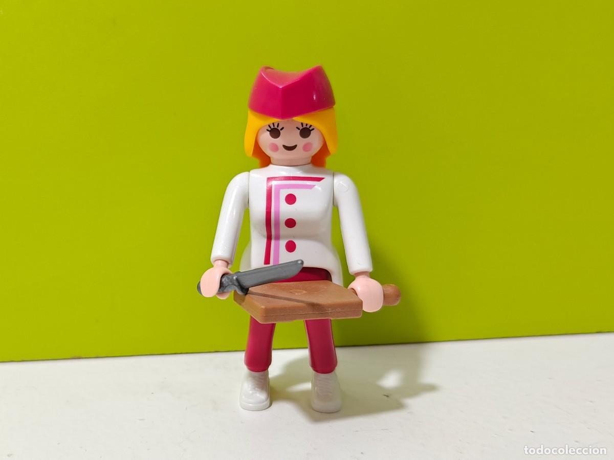 Playmobil: playmobil figura mujer cocinera, restaurante, ciudad, casa, chal&eacute;, mercado, colegio, guarder&iacute;a, city