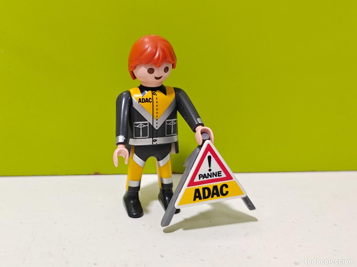 Playmobil: playmobil figura hombre operario gr&uacute;a adac, obra, construcci&oacute;n, taller, competici&oacute;n, city...