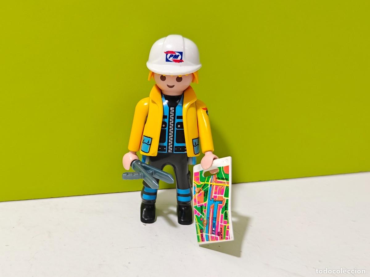 Playmobil: playmobil figura hombre operario-ingeniero, obra, construcci&oacute;n, parque, carretera, casa, city...