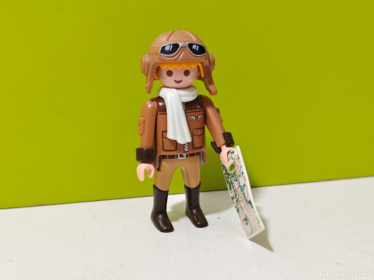Playmobil: playmobil figura hombre piloto avi&oacute;n-avioneta, aeropuerto, pac&iacute;fic, torre control, safari, city...
