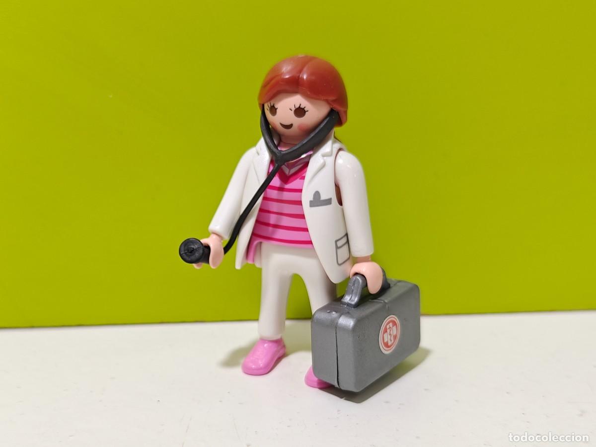 Playmobil: playmobil figura mujer m&eacute;dica-sanitaria-enfermera, hospital, ambulancia, rescate, city...