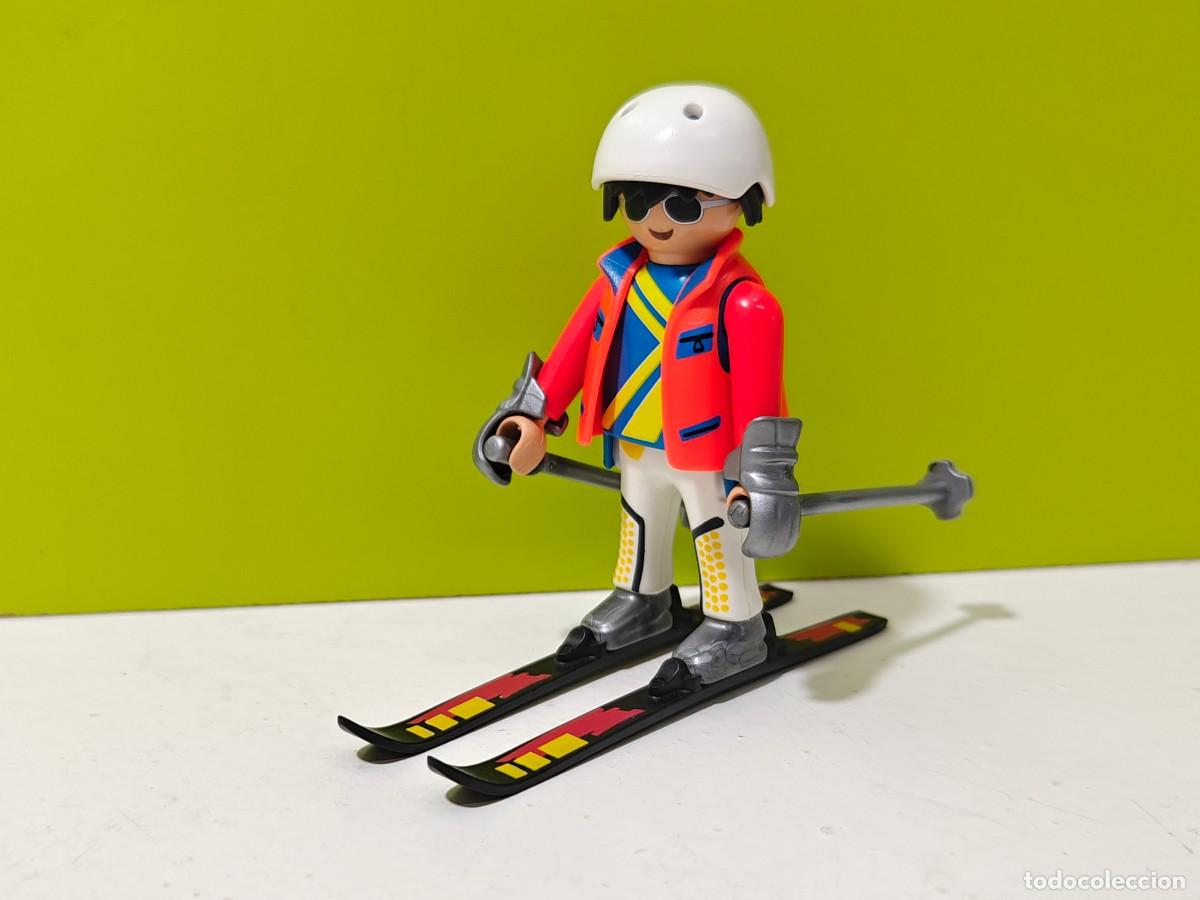 Playmobil: playmobil figura hombre con esqu&iacute;s-esquiador, nieve, monta&ntilde;a, deportes, caba&ntilde;a, invierno, city...