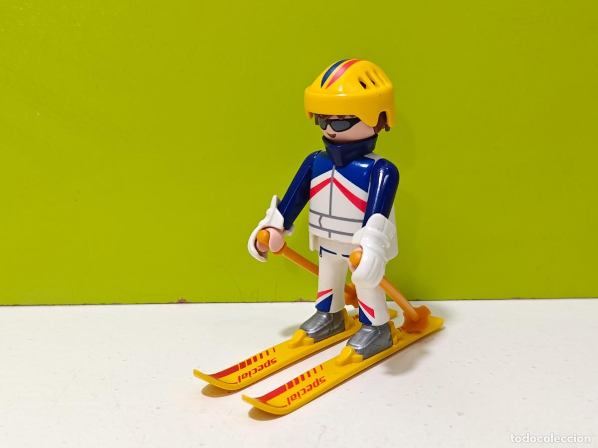 Playmobil: playmobil figura hombre con esqu&iacute;s-esquiador, nieve, monta&ntilde;a, deportes, caba&ntilde;a, invierno, city...