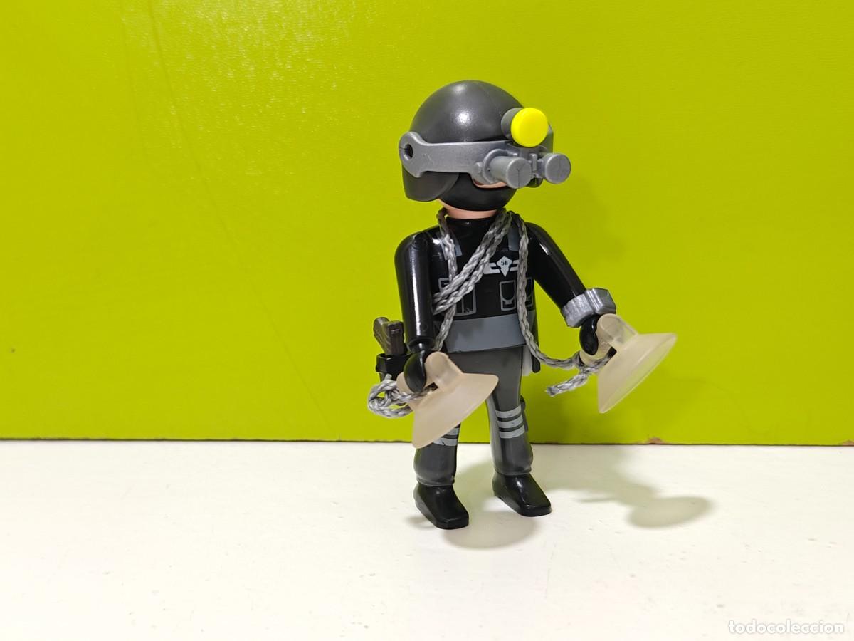 Playmobil: playmobil figura hombre polic&iacute;a especial, comisar&iacute;a, c&aacute;rcel, ladrones, cuartel, city...