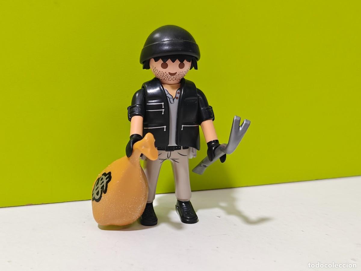 Playmobil: playmobil figura hombre ladr&oacute;n-caco, polic&iacute;a, comisar&iacute;a, cuartel, parque, museo, c&aacute;rcel, city...