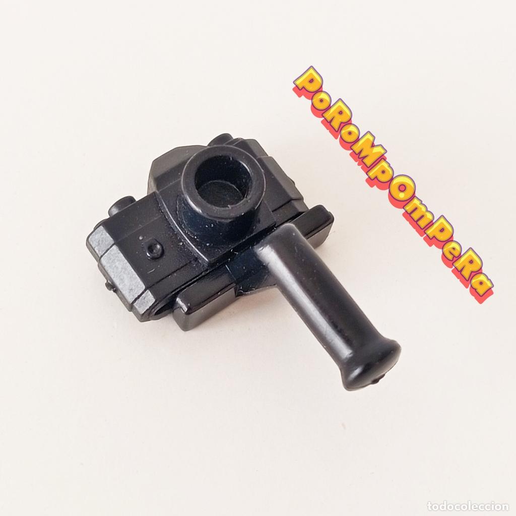 Playmobil: PLAYMOBIL c&aacute;mara fotogr&aacute;fica negra con soporte fot&oacute;grafo safari &eacute;poca fotos M9