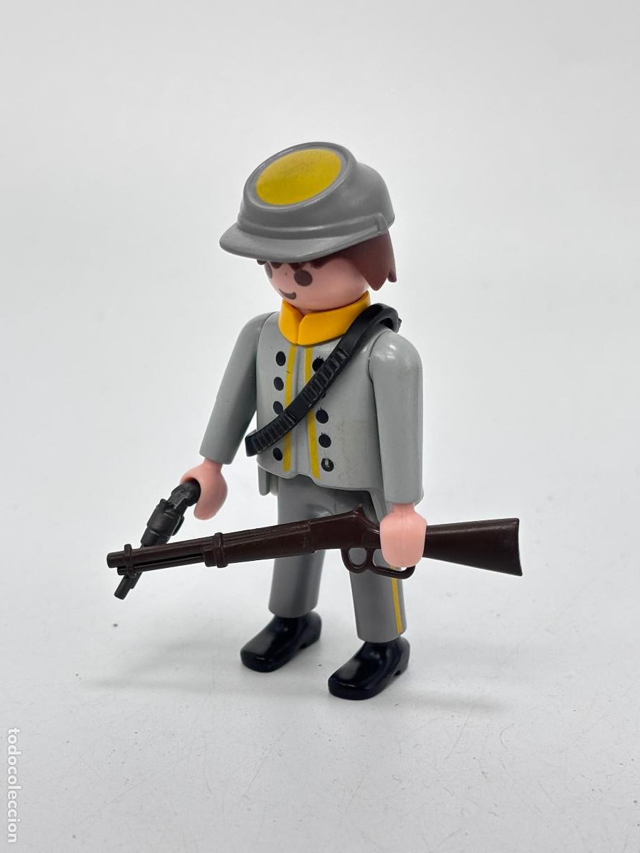 Playmobil: PLAYMOBIL FIGURA soldado SUDISTA CON rifle OESTE