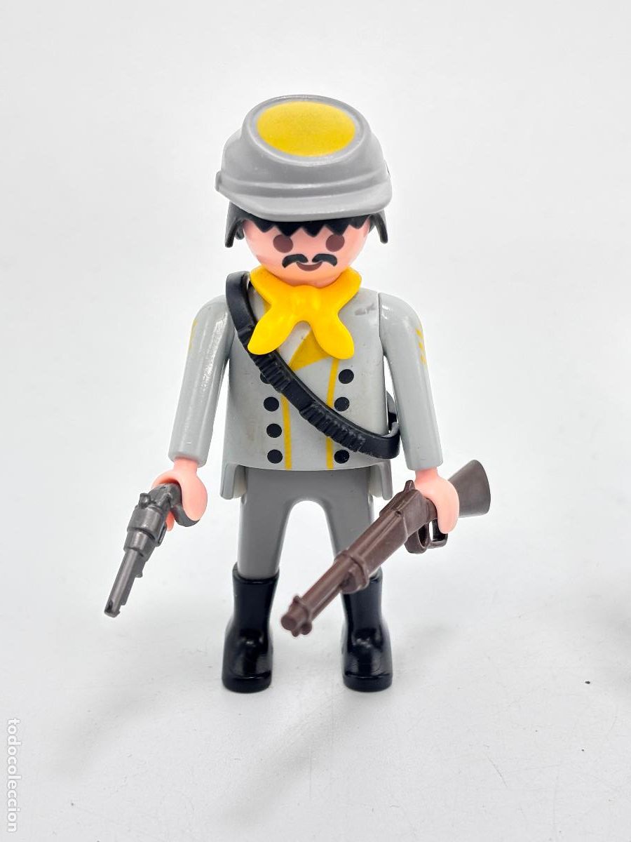 Playmobil: PLAYMOBIL FIGURA soldado SUDISTA CON rifle OESTE