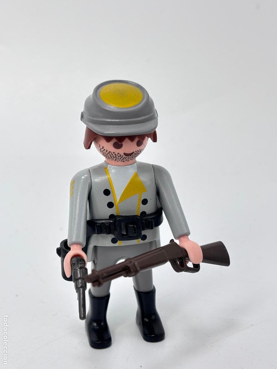 Playmobil: PLAYMOBIL FIGURA soldado SUDISTA CON rifle OESTE