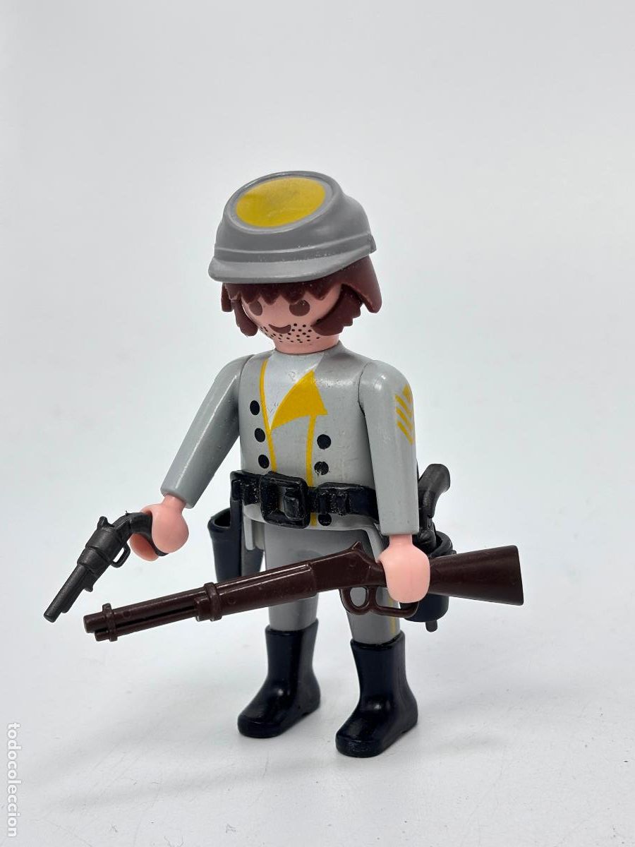 Playmobil: PLAYMOBIL FIGURA soldado SUDISTA CON rifle OESTE