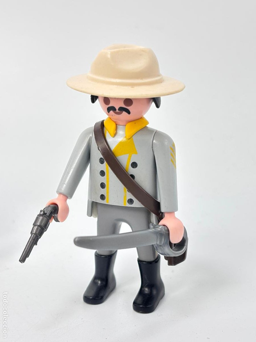Playmobil: PLAYMOBIL FIGURA capit&aacute;n SUDISTA CON espada OESTE