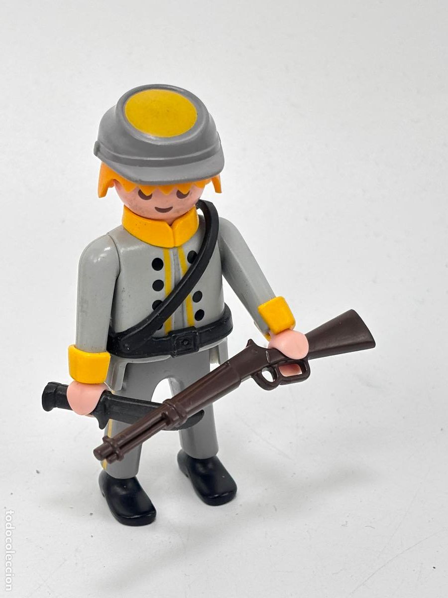 Playmobil: PLAYMOBIL FIGURA soldado SUDISTA CON rifle OESTE
