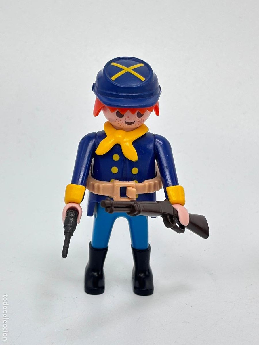 Playmobil: PLAYMOBIL FIGURA soldado nordista CON rifle OESTE
