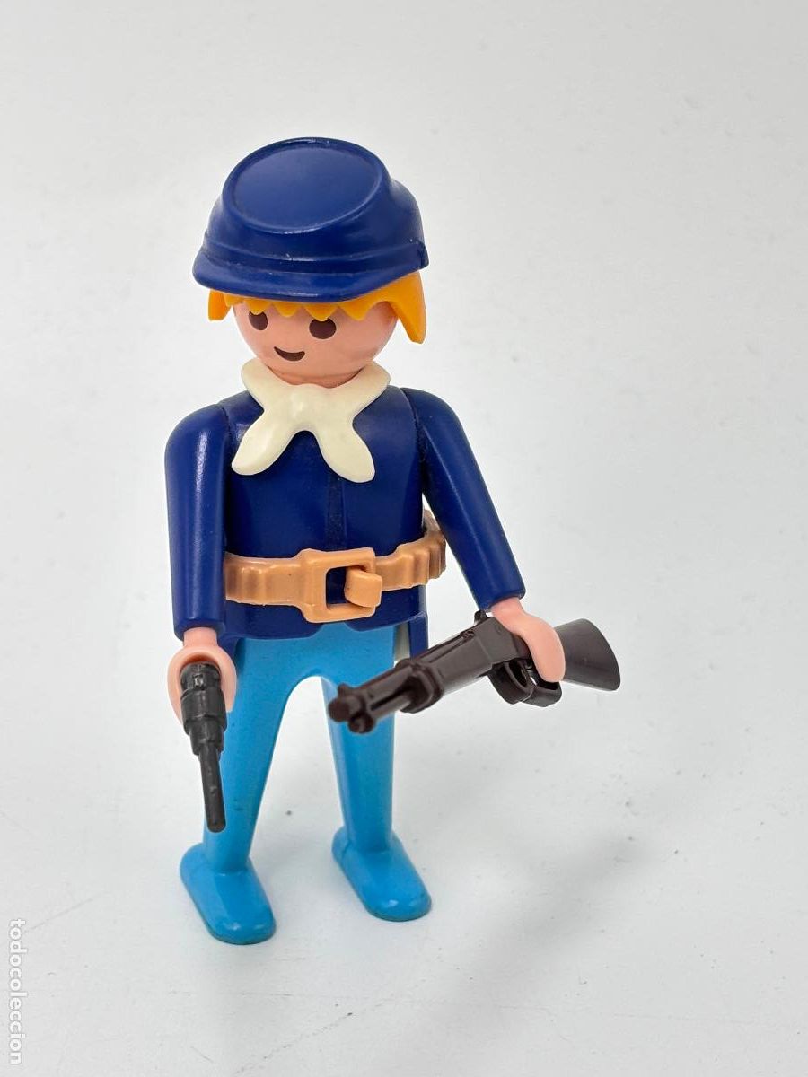Playmobil: PLAYMOBIL FIGURA soldado nordista CON rifle OESTE