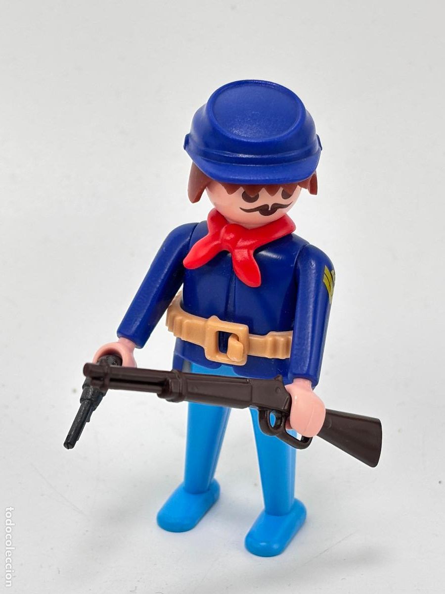 Playmobil: PLAYMOBIL FIGURA soldado nordista CON rifle OESTE