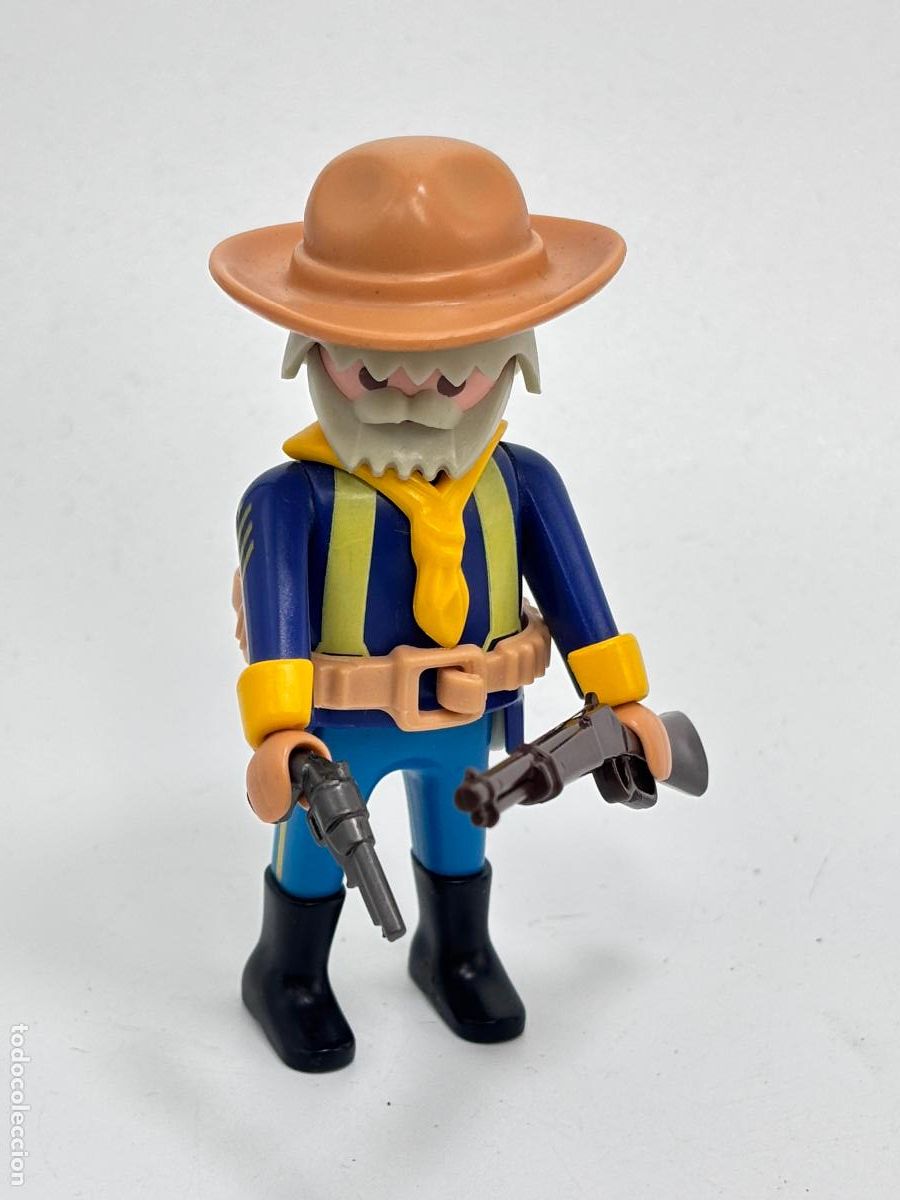 Playmobil: PLAYMOBIL FIGURA soldado caballer&iacute;a nordista CON rifle OESTE
